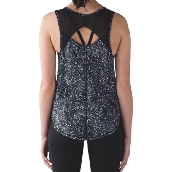 Lululemon Sculpt Tank Splatter White Black - Picture 1 of 14